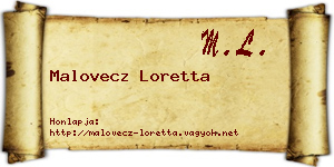 Malovecz Loretta névjegykártya